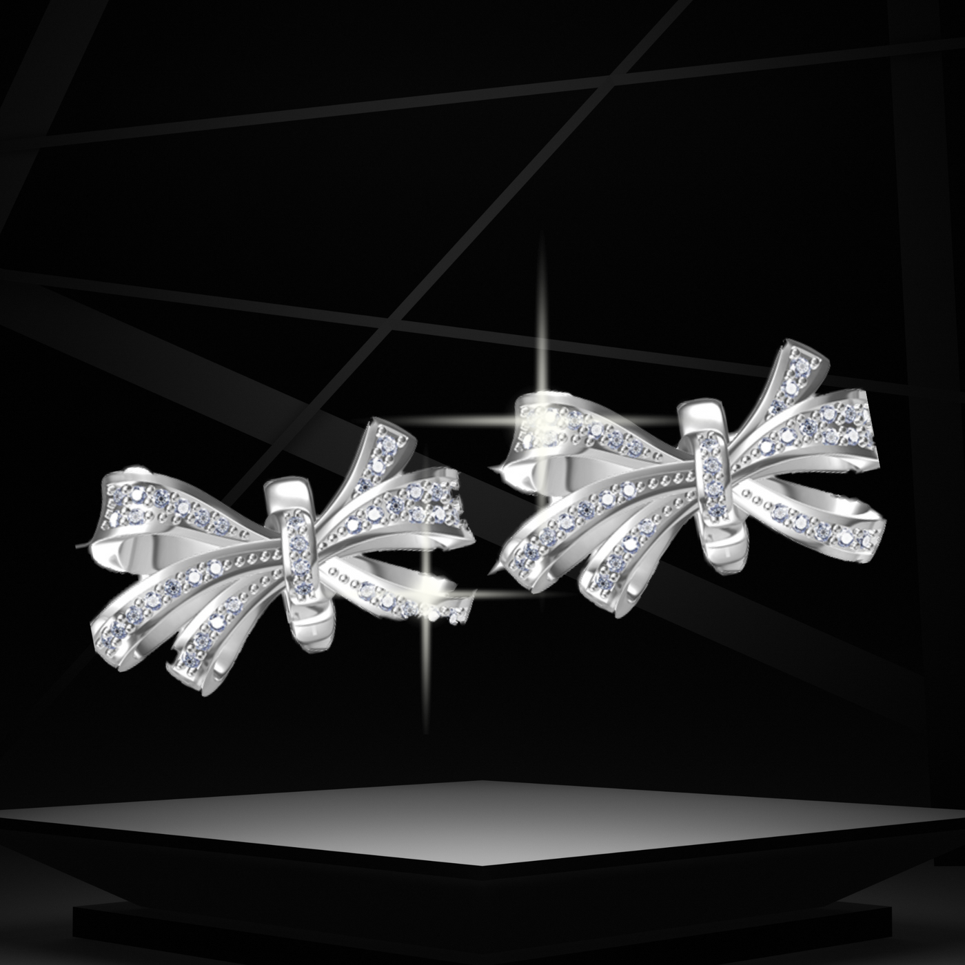Silver Bow Tie